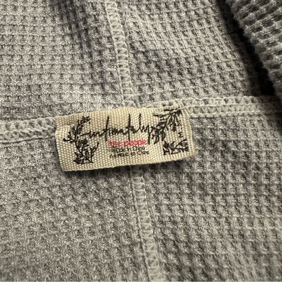 Free people waffle knit oversized hoodie - Picture 6 of 8